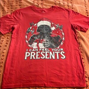 Star Wars Red Graphic Christmas T-Shirt